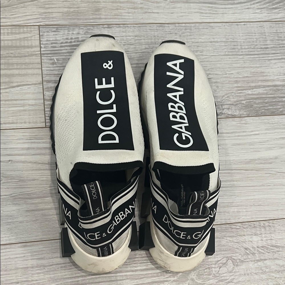 Dolce & Gabbana Men's Monochrome Slip-On Sneakers